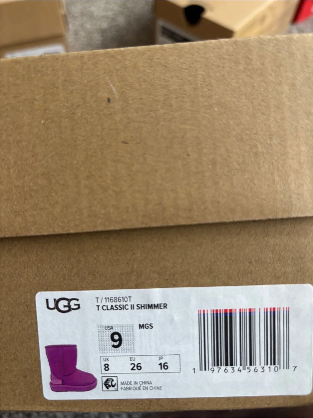 Kids Magenta classic UGG Boots